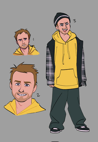 Jesse Pinkman, character design for BrBa reanimated project