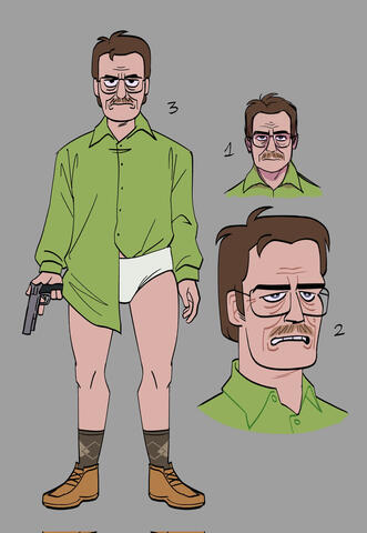 Walter White, character design for BrBa reanimated project