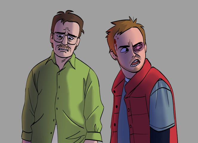 Walt and Jesse, character explorations for BrBa reanimated project