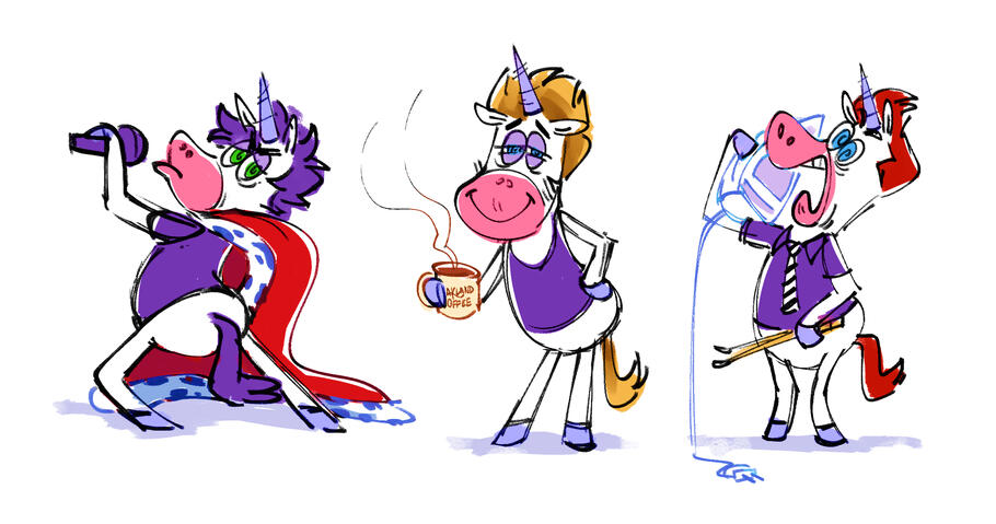 Character Explorations for Green Day's social media ('Father of All...' album promo)